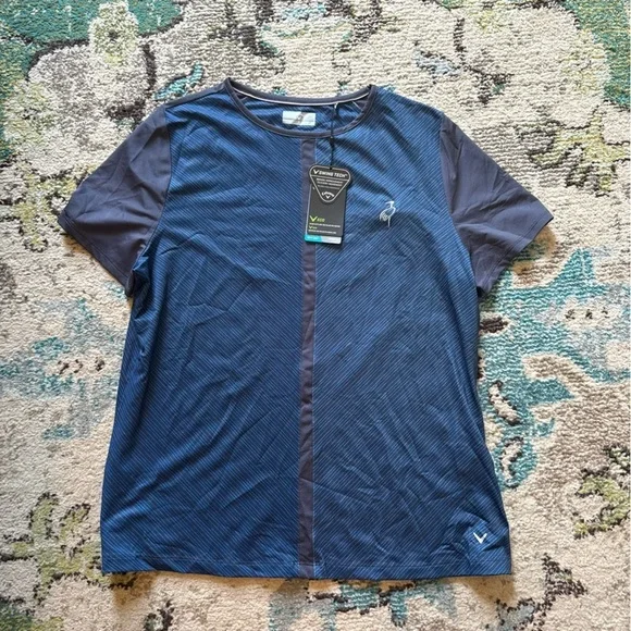 New Blue Swing Tech Callaway Men's Blue Performance Golf Shirt - Picture 2 of 7